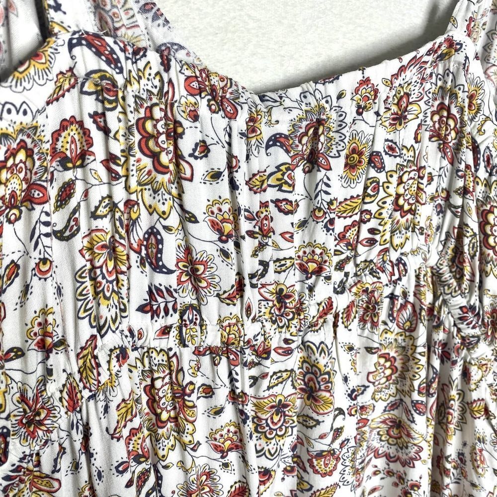 Torrid Floral Paisley Ruffle Neck Challis Midi Tank Dress Multicolor Size 4X - Picture 11 of 16
